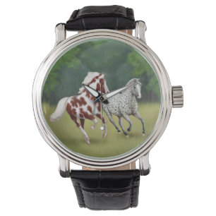 Free Western Horses Watch Horloge