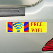 Free Wifi Bumpersticker (Op auto)