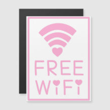 "FREE WIFI" in roze