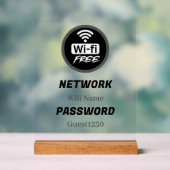 Free WiFi Password Sign | Network Name & Password (Neutre)