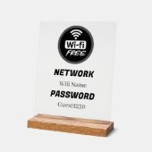 Free WiFi Password Sign | Network Name & Password (Angle)
