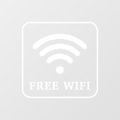 Free Wifi Window Cling Raamsticker (Vel)