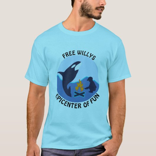 Free Willy Teal Shirt (Voorkant)