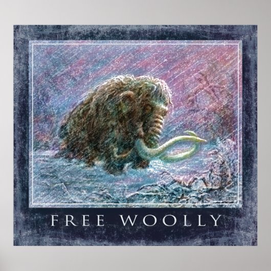 Free Wooly Mammoth Poster (Voorkant)