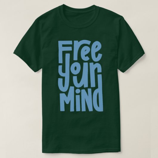 Free Your Mind Blue T-shirt (Design voorkant)