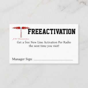FREEACTIVATION Coupon Visitekaartje