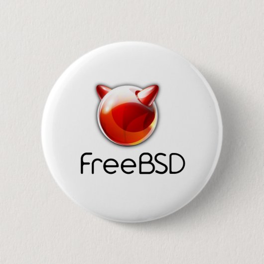 FreeBSD badge. Ronde Button 5,7 Cm (Voorkant)