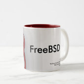 FreeBSD-Mok Tweekleurige Koffiemok (Voorkant rechts)