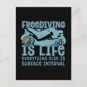 Freediving Life Freedive Apnoe Ocean Dive Zee Feestdagenkaart