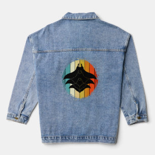 Freediving Stingray Manta Animal Ocean Manta Ray Denim Jacket