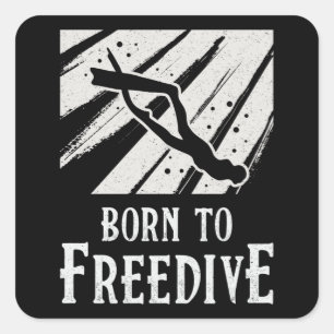 Freediving van Apnoe Fans Freediver Vierkante Sticker