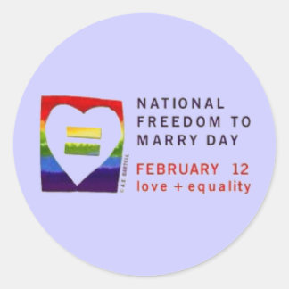 Freedom2Marry Ronde Sticker