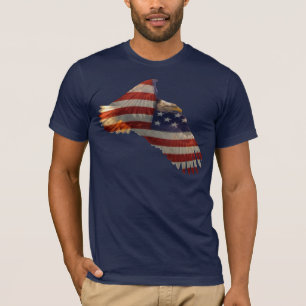 FREEDOM BALD EAGLE & AMERIKAANSE VLAG Mannen Kledi T-shirt