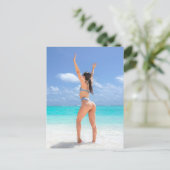 = Freedom Bikini = Beach = Babe = Briefkaart (Staand voorkant)