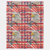 Freedom Blanket Eagle and Flag for Independence Fleece Deken (Voorkant)