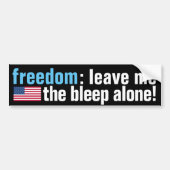 Freedom Bleep (drapeau v.2 foncé) Sticker pare-cho (Devant)