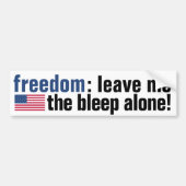 Freedom Bleep (v.2 vlag) Bumpersticker (Voorkant)
