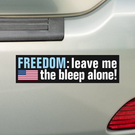 Freedom Bleep (v.2 vlag donker) Bumpersticker (Op auto)