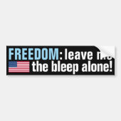 Freedom Bleep (v.2 vlag donker) Bumpersticker (Voorkant)