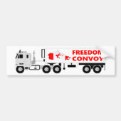Freedom Convoy Canada Canadese vlag Bumpersticker (Voorkant)