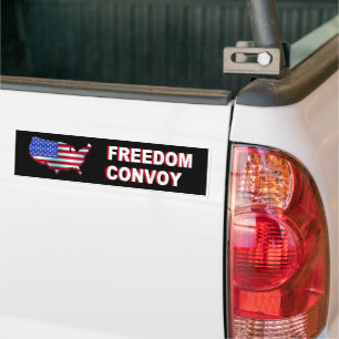 Freedom Convoy USA Flag Bumpersticker
