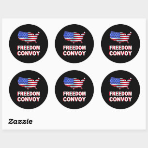 Freedom Convoy USA Flag Ronde Sticker