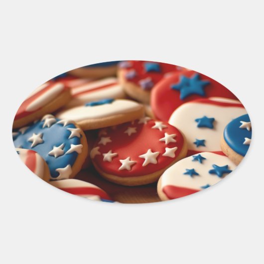 Freedom Cookies Ovale Sticker (Voorkant)