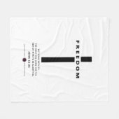 Freedom Cross Fleece Deken (Voorkant (Horizontaal))