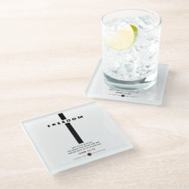 Freedom Cross Glazen Onderzetter