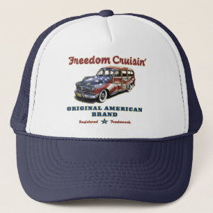Freedom Cruisin Surfer Americana Trucker Hats Pet