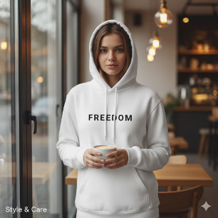 Freedom Custom Text Klassieke Everyday Hoodie