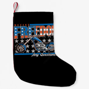 Freedom Cycle American Flag Paint Motorcycle Kleine Kerstsok
