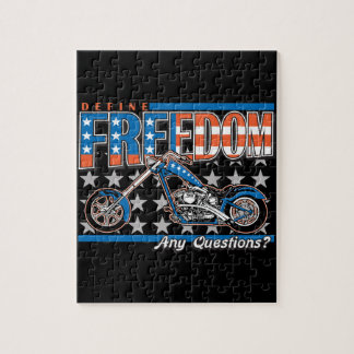 Freedom Cycle American Flag Paint Motorcycle Legpuzzel