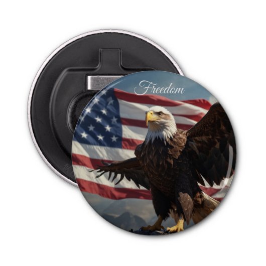 Freedom Eagle Button Flesopener (Voorkant)