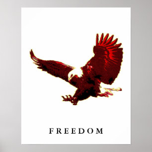 Freedom Eagle Motivatie Vertrouwen Art Poster