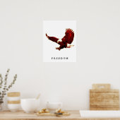 Freedom Eagle Motivation Confiance Art Poster (Cuisine)