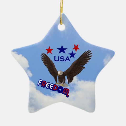 Freedom Eagle Patriottisch Ornament (Voorkant)