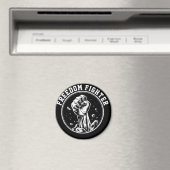 Freedom Fighter Fist logo Producten Magneet (Insitu (Vaatwasser))