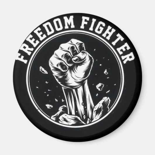 Freedom Fighter Fist logo Producten Magneet (Voorkant)