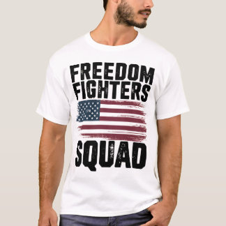 Freedom Fighters Squad 1776 Vlag-Verenigde Staten T-shirt
