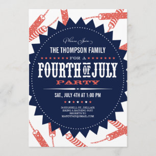 Freedom Fireworks Vierde uitnodiging van juli