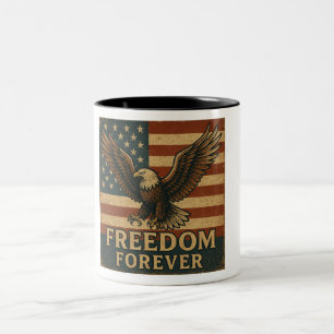 Freedom Forever - Mug de café d'aigle patriotique