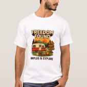Freedom Found Camper Adventure T-shirt (Voorkant)