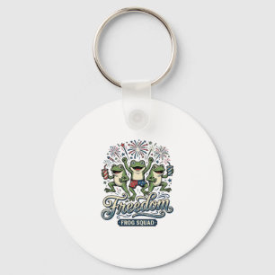 Freedom Frog Squad Vintage Patriottisch Shirt Ontw Sleutelhanger