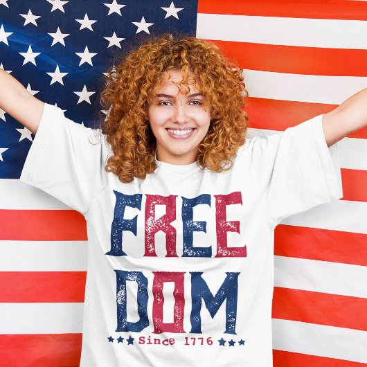 Freedom Grunge Retro Script | Sinds 1776 T-shirt