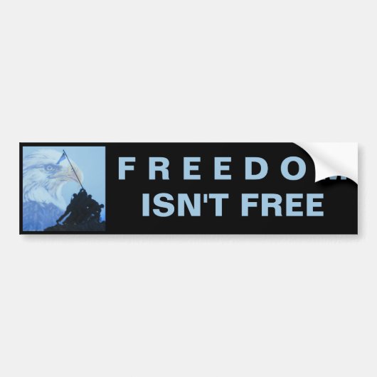 FREEDOM is niet vrij Bumpersticker (Voorkant)