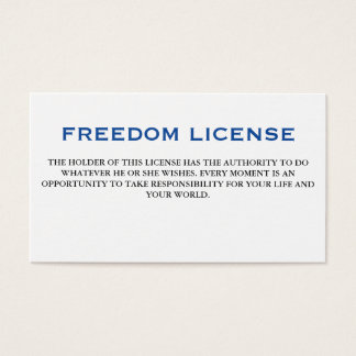 Freedom License Visitekaartjes
