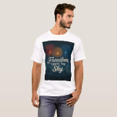 Freedom Lights the Sky, 4 juli ontwerpen ze. T-shirt (Voorkant volledig)