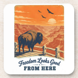 Freedom Looks Good Canyon drankonderschot Bier Onderzetter