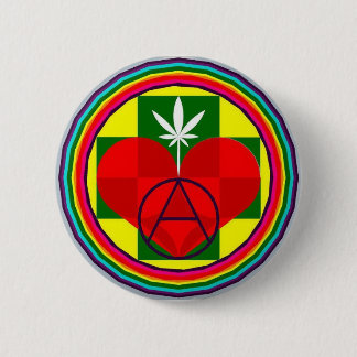 FREEDOM LOVE and JOY Ronde Button 5,7 Cm